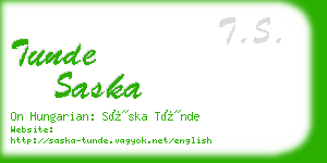 tunde saska business card